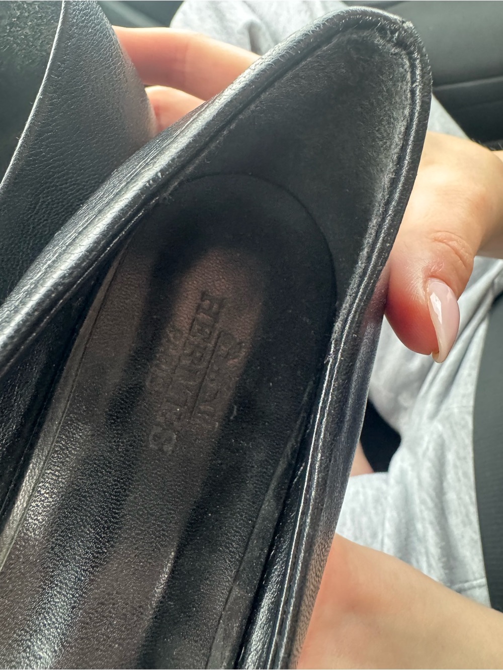 Hermès Paris Black Leather Pointed Toe H Buckle Flats Size 39 - Picture 6 of 9